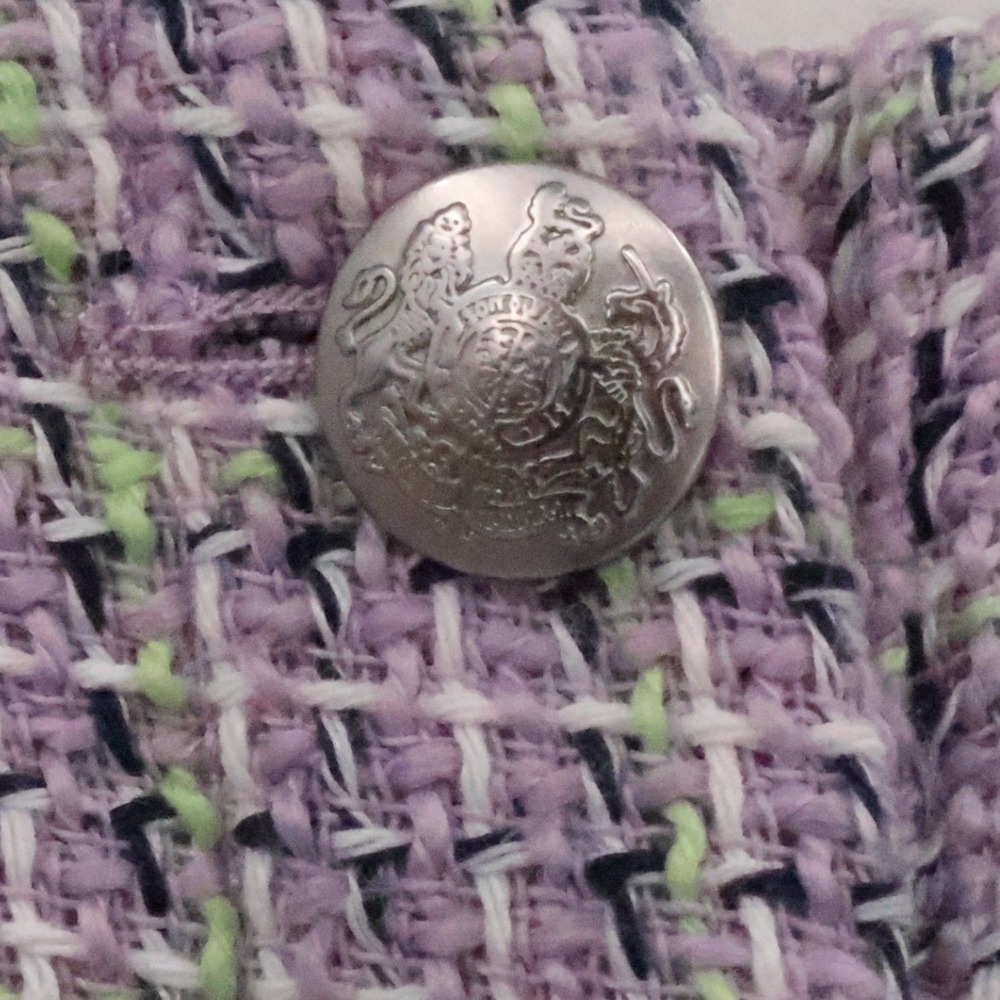 LOFT Tweed High Waisted Shorts Womens Size 10 Purple Preppy Old Money Academia - Picture 6 of 10